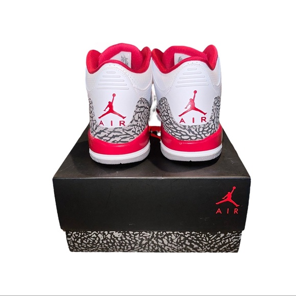 Air Jordan Retro 3 Cardinal Red Women’s 7 - Picture 4 of 8